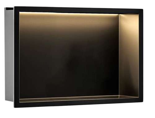 PÓŁKA LED 30x45x10 cm BLACK REA-08546