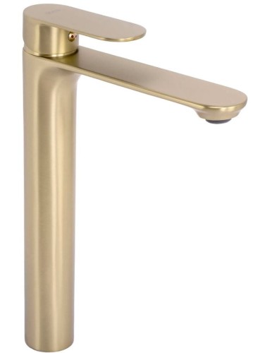 BATERIA UMYWALKOWA DROP ZŁOTA SZCZOTKOWANA WYSOKA REA-B4637