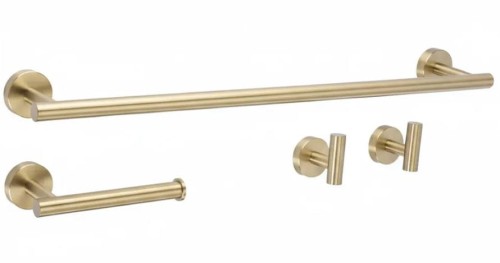 KOMPLET WIESZAKÓW ŁAZIENKOWYCH ARI BRUSH GOLD REA-05001