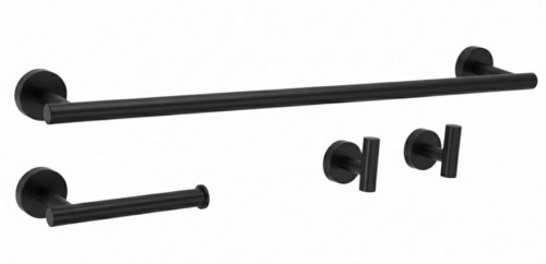 KOMPLET WIESZAKÓW ŁAZIENKOWYCH ARI BLACK REA-05003