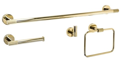 KOMPLET WIESZAKÓW ŁAZIENKOWYCH GRID GOLD REA-05009