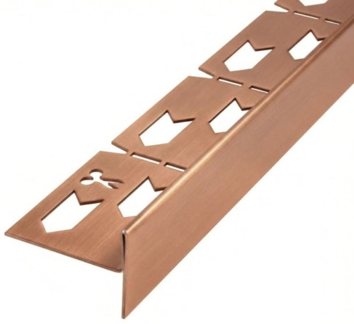 LISTWA SPADKOWA MIEDŹ SZCZOTKOWANA 100 cm LEWA REA-K9490