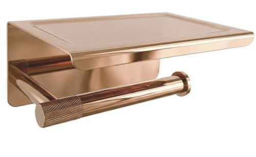 UCHWYT NA PAPIER Z PÓŁKĄ 6613 MODERN COPPER REA-98055