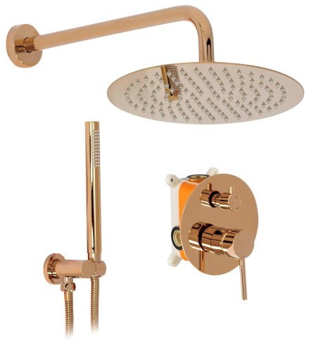 ZESTAW NATRYSKOWY PODTYNKOWY LUNGO MIEDŹ + BOX REA-P7999