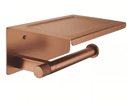 UCHWYT NA PAPIER Z PÓŁKĄ 39105A ORI BRUSH COPPER REA-98066