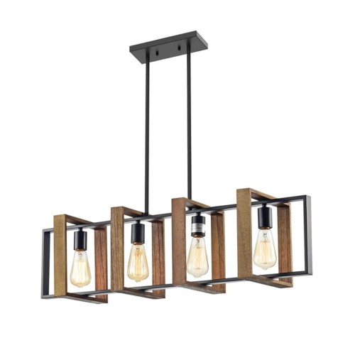 LAMPA APP1583-4CP BLACK WOOD OSW-03608