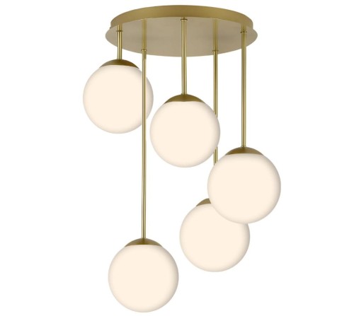 LAMPA APP1818-5CPR BRUSH GOLD WHITE OSW-00668