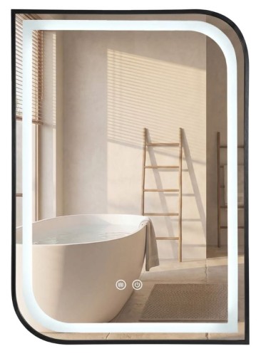 LUSTRO LED ZONE 80X60 BLACK HOM-00208