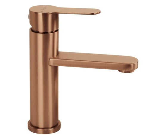 BATERIA UMYWALKOWA ARCOS MIEDŹ SZCZOTKOWANA NISKA REA-B6964