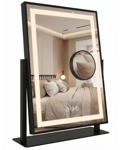 LUSTRO LED LUMI 30X40 BLACK HOM-01805