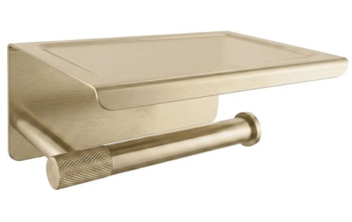 UCHWYT NA PAPIER Z PÓŁKĄ 6613 MODERN BRUSH GOLD REA-89052