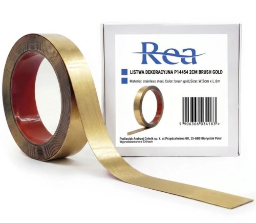 P14454 LISTWA DEKORACYJNA 2cmx6m BRUSH GOLD HOM-09980