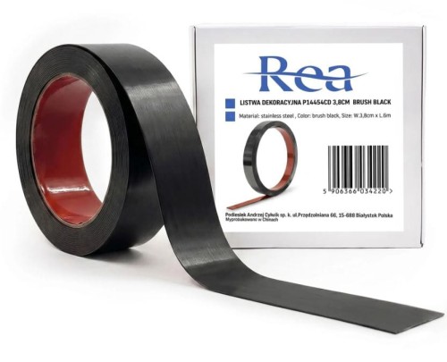 P14454CD LISTWA DEKORACYJNA 3 8cmx6m BRUSH BLACK HOM-09989