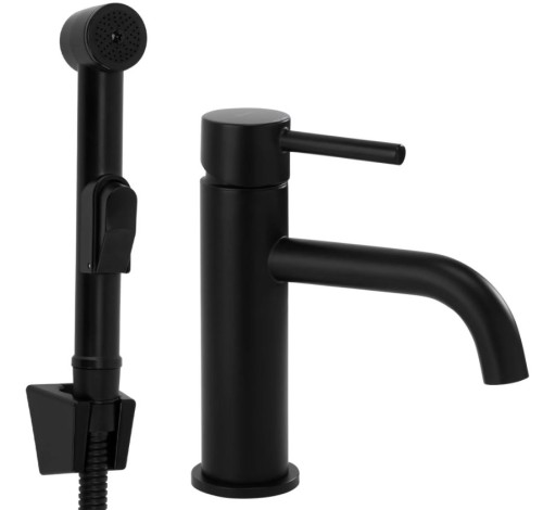 BATERIA UMYWALKOWO-BIDETOWA LUNGO CZARNA REA-B2899