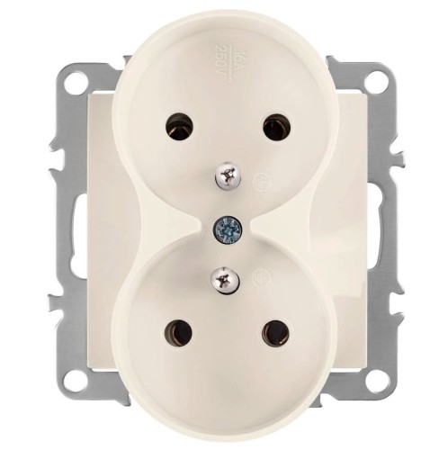 GNIAZDO PODWÓJNE OSTE JNH002-G BEIGE OSW-55004