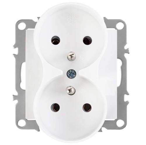 GNIAZDO PODWÓJNE OSTE JNH002-G WHITE OSW-55007