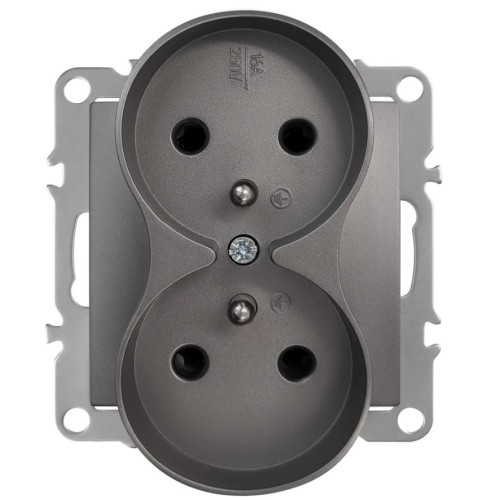GNIAZDO PODWÓJNE OSTE JNH002-G GREY OSW-55005