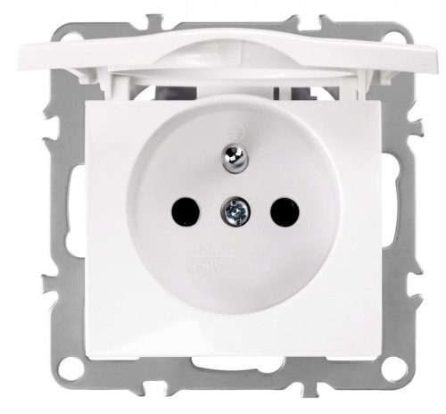 GNIAZDO W KLAPKĄ OSTE JNH005-G WHITE OSW-55016