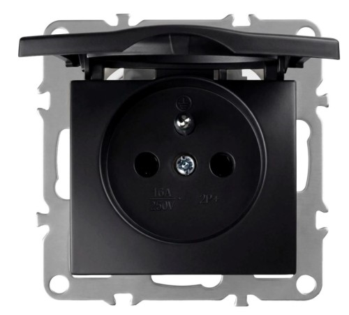 GNIAZDO W KLAPKĄ OSTE JNH005-G BLACK OSW-55017