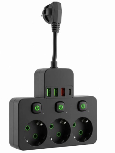 LISTWA ZASILAJĄCA JNH018 BLACK OSW-56307