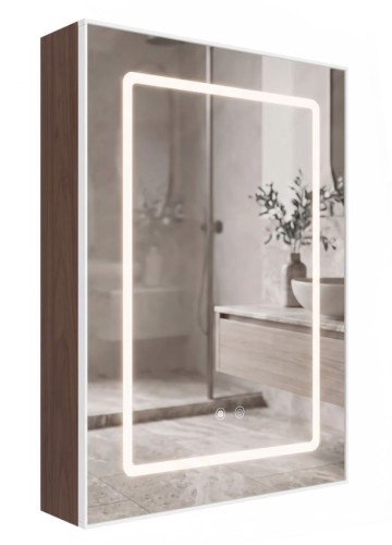 SZAFKA ŁAZIENKOWA LED ZENIT BROWN 70X50 REA-M4500