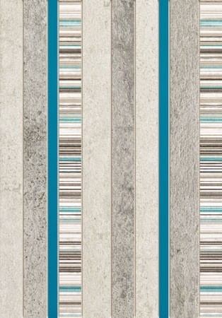 Dekor ścienny Gris turkus CER 25x36
