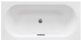 VITAE SLIM + wanna prostokątna   syfon w kolorze chrom 150 x 75