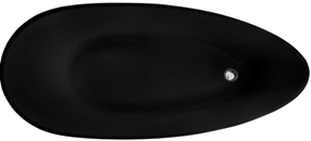 GOYA BLACK XS wanna wolnostojąca   klik-klak chrom czyszczony od góry 142 x 62