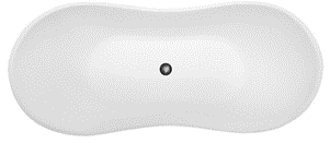 VIYA BLACK WHITE wanna wolnostojąca   klik-klak czarny czyszczony od góry 160 x 70