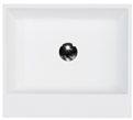VERA GLAM umywalka nablatowa srebrna 40 x 50 x 15