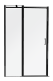 EXO-C BLACK  drzwi prysznicowe zawias kolumnowy przejrzyste szkło   120 x 190