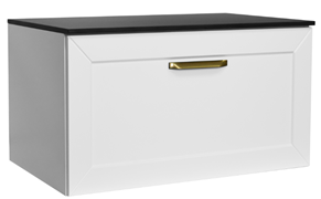 DEXA  szafka umywalkowa bez blatu z syfonem w komplecie uchwyt złoty 60 50 40 cm zielona    na zamówienie