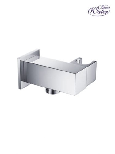 Przyłącze kątowe węża natrysku ścienne kwadratowe z uchwytem G 1/2”                                                       BW-PKKH.HUG.022C