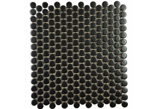 Mozaika gresowa Black Small Circles Matt 30x30