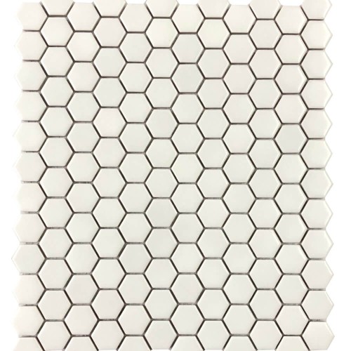 Mozaika gresowa White Small Hexagon Mat