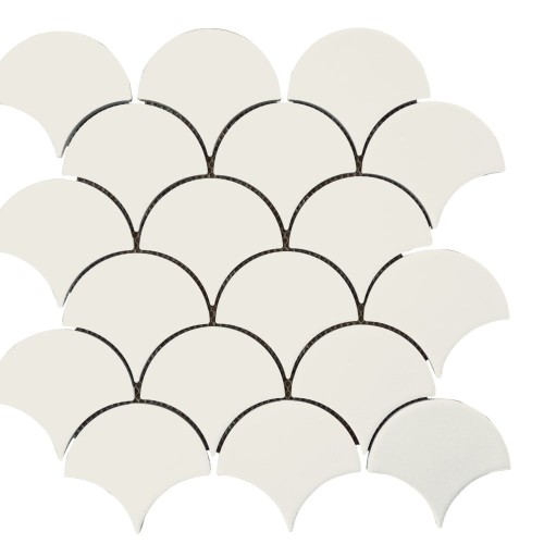 Mozaika gresowa White Fsih Scale Matt 83x94