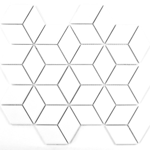 Mozaika gresowa White Rhombus Mat 49x51