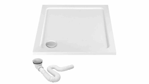 BRODZIK SAVOY WHITE 90X90X6cm + SYFON REA-K1907