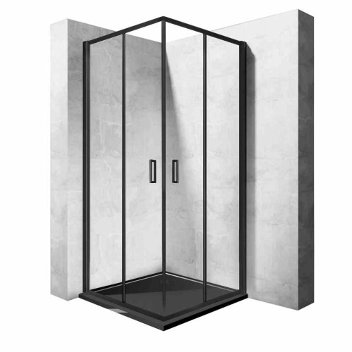 KABINA PUNTO BLACK 80x80 REA-K4800