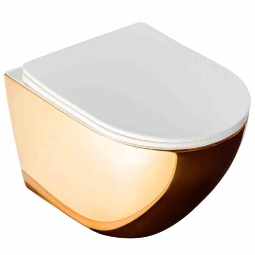 WC - CARLO MINI DUROPLAST FLAT ZM GOLD WHITE REA-C0669