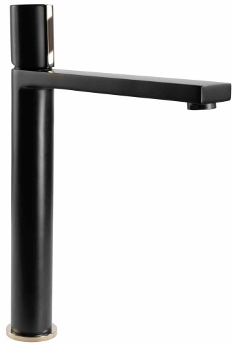 BATERIA UMYWALKOWA ICON CZARNA ZŁOTA WYSOKA REA-B5681