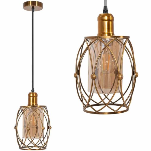 LAMPA APP1128-1CP GOLD AMBER OSW-40002