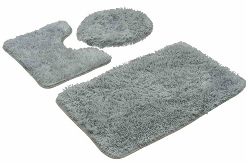 DYWANIKI ŁAZIENKOWE ZESTAW 3 SZT GREY 391869B HOM-05677