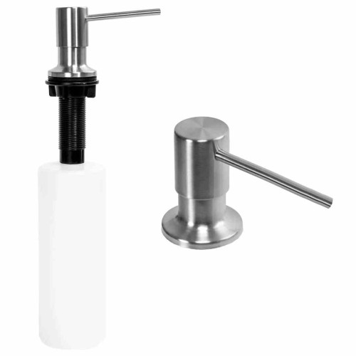 DOZOWNIK DO MYDŁA OKRĄGŁY SZCZOTKOWAN NIKIEL 330ML BAT-05005