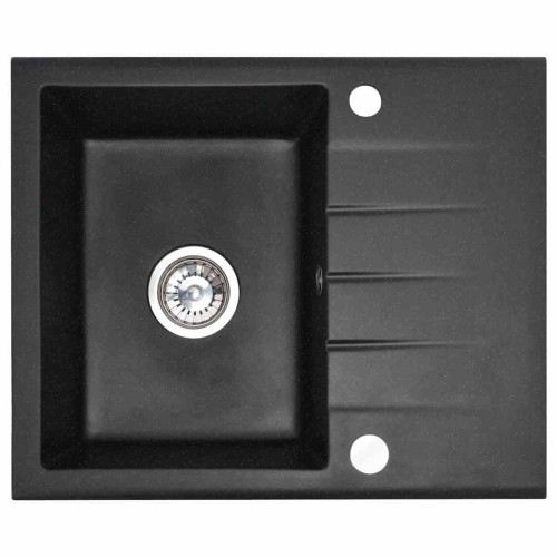 ZLEWOZMYWAK NORTH CZARNY NAKRAPIANY+ SYFON ZLE-00125